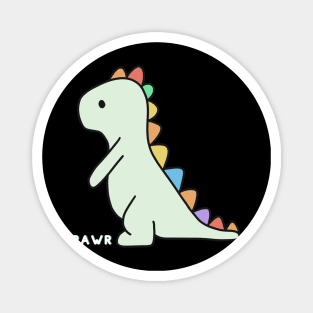 Rawr cute dino pastel color Magnet